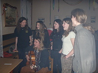 26.12.2008 - The Ignu Underground zazpívali v hospodě v Drahoňově Újezdě svým kamarádům...