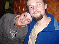 1.12.2009 - Anička a Dali po zkoušce The Ignu na pivu u Slavoje