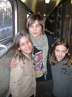 16.1.2011 - Výprava Vlčat do Plas (návrat domů) - Johanka, Lulu, Valda