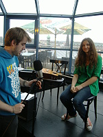 10.6.2012 - Nahrávání pro Balcony tv - Verča a zvukař