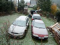 27.10.2012 - Sníh štěstí nám pokryl auta